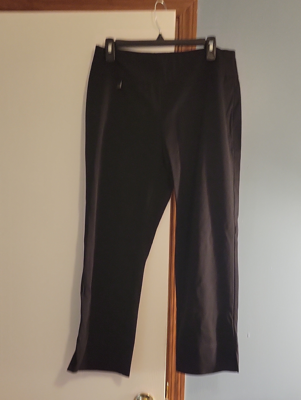 🎈 Slim Sation by Mutliples Women's Black Straight-Leg Ponte Pants Size 10